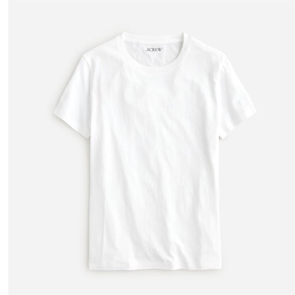 NWT J. Crew Vintage Jersey Classic Fit Crewneck Tee Shirt White Sz Small - Picture 3 of 6